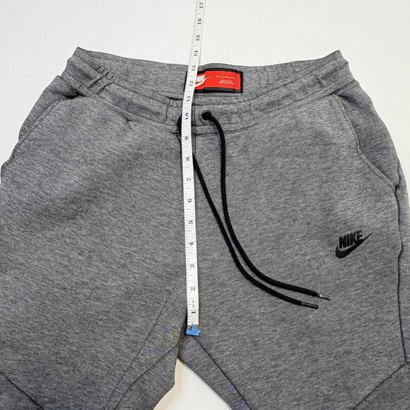 Nike Pants Mens Medium Gray Tech Fleece Joggers Tapered Zip Pocket 805162-091 - Picture 12 of 13
